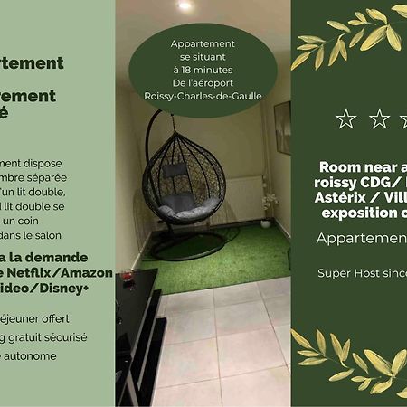Appartement Cosy Proche Roissy Cdg Asterix Disneyland Paris Goussainville  Eksteriør billede